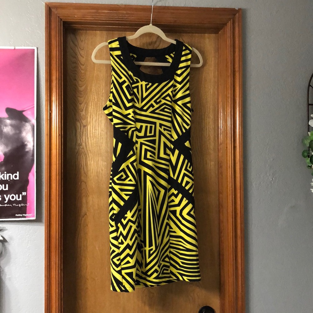 Kardashian Kollection Bodycon Neo Print Dress